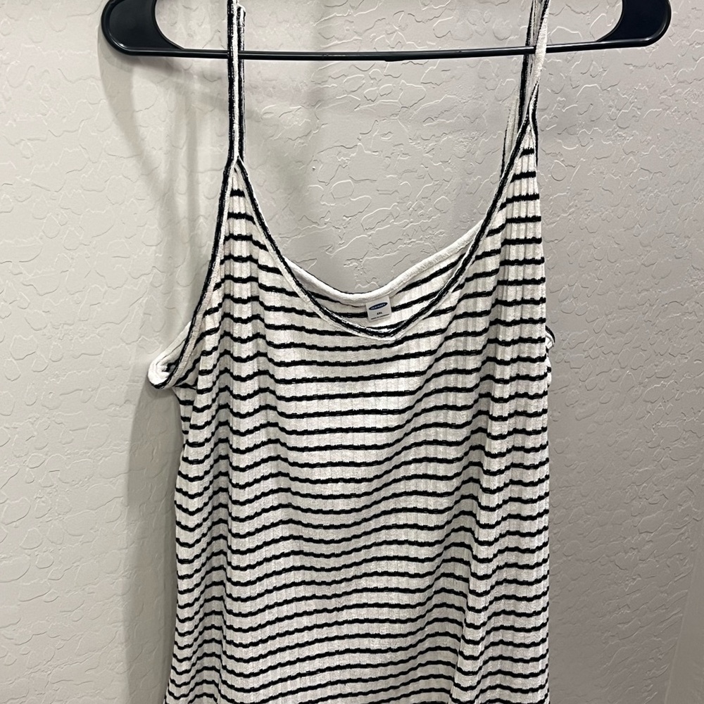 Striped Black and White Women's Top